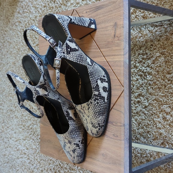 ASOS DESIGN Prague Block Heels in Snake. Women's Size 7 - Picture 5 of 12